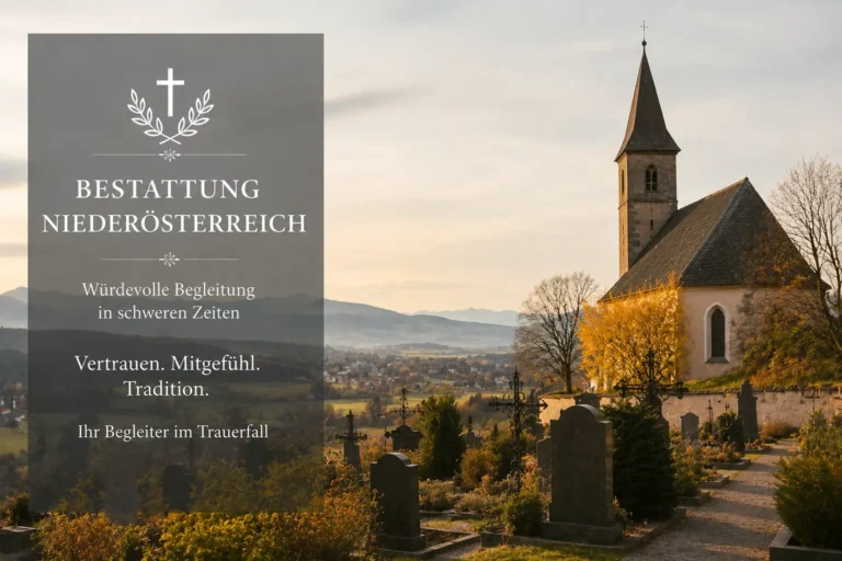 Bestattung Niederösterreich mit Kirche und Friedhof
