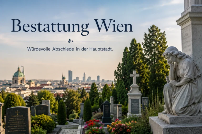 Bestattung Wien mit Friedhof und Skyline der österreichischen Hauptstadt